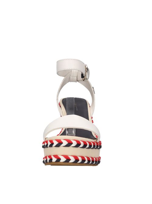 Leather wedge sandals TOMMY HILFIGER | FW0FW07009BIANCO